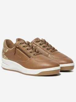 Baskets Cuir Femme Fabriquées en France Doublée Textile Tan BRAZIP2