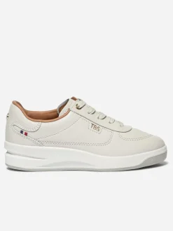 Baskets Cuir Femme Fabriquées en France Blanc BRANILY