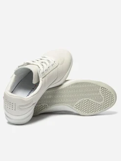 Baskets Cuir Femme Zip Blanc