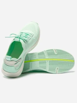 Baskets Femme Confort Textile Recyclé Vert d'eau JELLINA