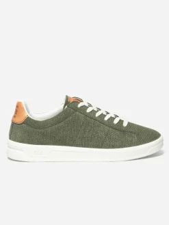 Baskets Femme Fabrication Française Cuir Vert FELICIE