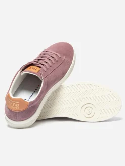 Baskets Femme Fabrication Française Cuir Rose FELICIE