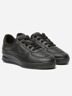 Baskets Femme Fabriquées en France Cuir Noir