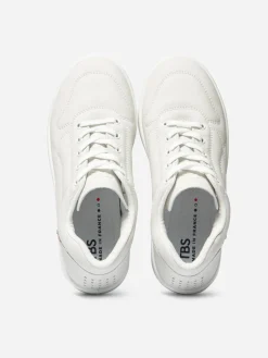 Baskets Homme Confort Dessus Cuir Blanc