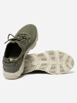 Baskets Homme Confort Textile Recyclé Kaki