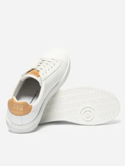 Baskets Homme Fabriquées En France Cuir Blanc FLAUBER