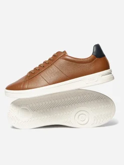 Baskets Homme Fabriquées En France Cuir Marron FLAUBER