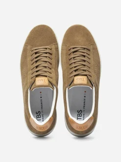 Baskets Homme Fabriquées En France Cuir Velours Marron