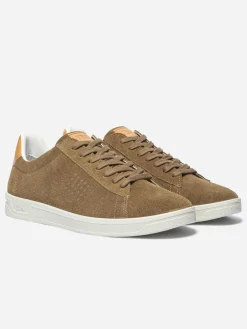 Baskets Homme Fabriquées En France Cuir Velours Marron