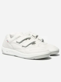 Baskets Homme Scratch Dessus Cuir Blanc