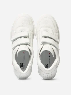 Baskets Homme Scratch Dessus Cuir Blanc