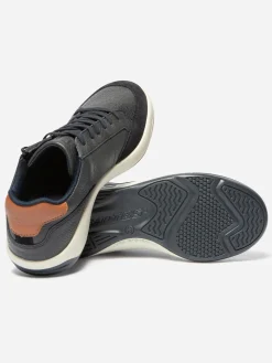Baskets Homme Zippée Fabriquées en France Cuir Bleu ALLZIPP