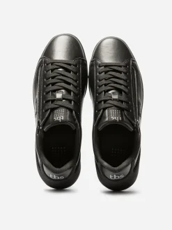 Baskets Homme Zippées Dessus Cuir Noir LAURICK