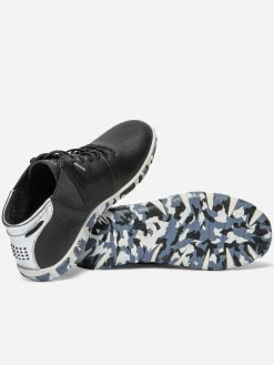 Baskets Mi-Montantes Femme Cuir Camo Marine Silver JESMINI