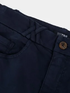 Bermuda Femme Ceinture Semi-élastiquée Bleu marine SINTAMID