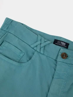 Bermuda Femme Ceinture Semi-élastiquée Vert SINTAMID