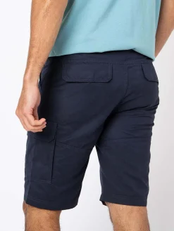 Bermuda Homme Ceinture Semi-Elastiquée Marine