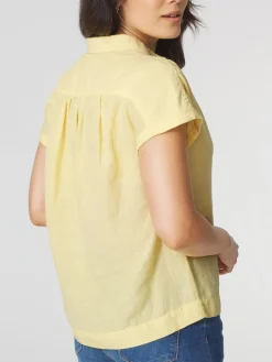 Blouse Femme Lin et Coton Jaune ILONAMIS