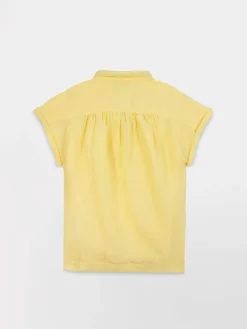 Blouse Femme Lin et Coton Jaune ILONAMIS