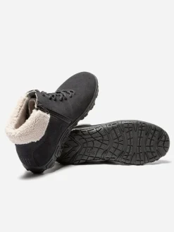 Boots Femme Doublée Feutrine Cuir Marine