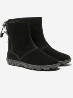 Boots Fourrées Femme Confort Cuir Velours noir JAZSNOW