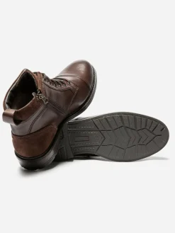 Boots Homme Doublure Feutrine Cuir Marron VIRGILE