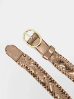 Ceinture Femme Tressée Cuir Coloris Bronze LOUABELT