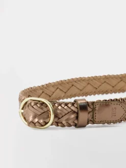 Ceinture Femme Tressée Cuir Coloris Bronze LOUABELT