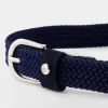 Ceinture Femme Tressée & Elastiquée Marine