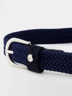 Ceinture Femme Tressée & Elastiquée Marine