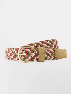 Ceinture Femme Tressée Elastiquée Matière Recyclée Beige MENNILA