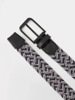 Ceinture Homme Tressée Elastiquée Matière Recyclée Gris GLOBELT