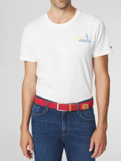 Ceinture Homme Tressée & Elastiquée Rouge GLOBELT