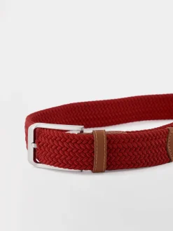Ceinture Homme Tressée & Elastiquée Rouge GLOBELT