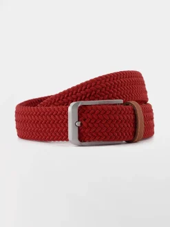 Ceinture Homme Tressée & Elastiquée Rouge GLOBELT