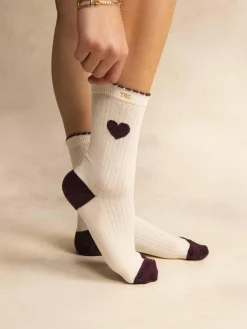 Chaussette Femme Textile Craie et Coeur LOVYSOC
