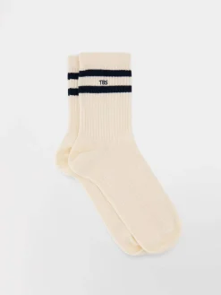 Chaussette Homme Textile Craie et Marine LOUISOC