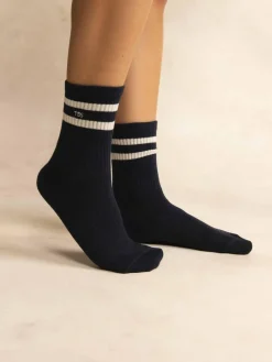 Chaussette Homme Textile Marine et Craie LOUISOC