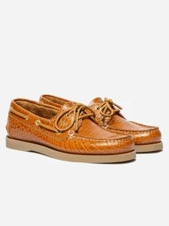 Chaussure Bateau Femme Cuir Cognac PHENISE