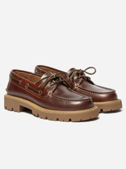 Chaussure bateau femme Lazaria Marron