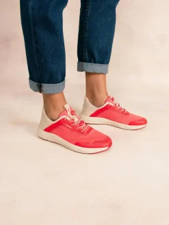 Chaussure femme avec évacuation de l'eau corail et creme SAWALI