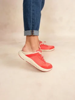 Chaussure femme avec évacuation de l'eau corail et creme SAWALI