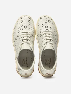 Chaussure Femme Cuir perforé Blanc JAZFLOR