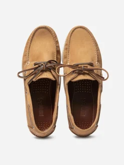 Chaussures Bateau Homme Cuir Nubuck Marron