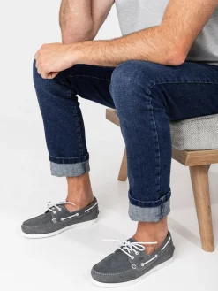 Chaussures Bateau Homme Cuir Nubuck Gris PHENIS