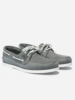 Chaussures Bateau Homme Cuir Nubuck Gris PHENIS
