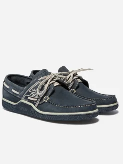Chaussures Bateau Homme Cuir Marine et Beige GLOBEK
