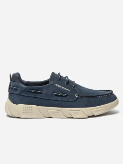 Chaussures Bateau Homme Cuir Nubuck Semelle TechniGrip® Marine JAZZSEA