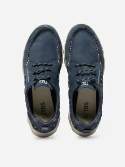 Chaussures Bateau Homme Cuir Nubuck Semelle TechniGrip® Marine JAZZSEA