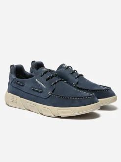Chaussures Bateau Homme Cuir Nubuck Semelle TechniGrip® Marine JAZZSEA